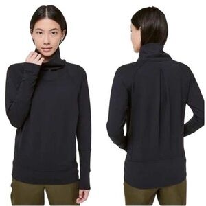 Lululemon Womens 4 High Lines Cowl Neck Pullover Sweatshirt in Black